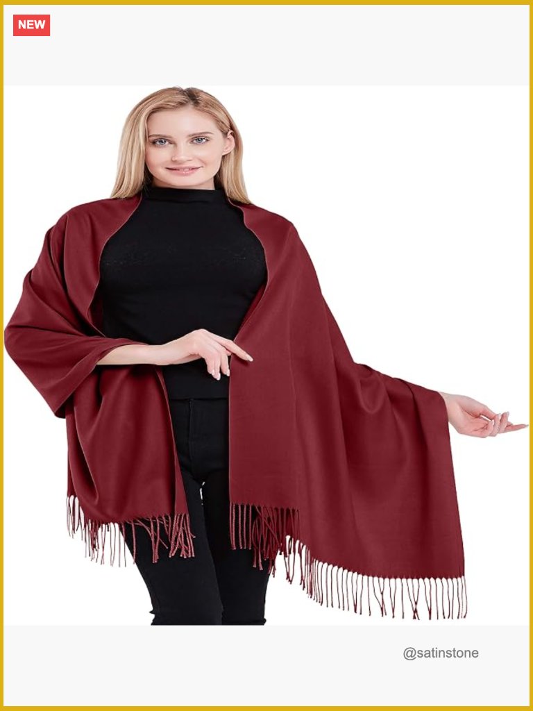 100% Cashmere Pashmina Scarf Wrap Stole Handmade Nepal